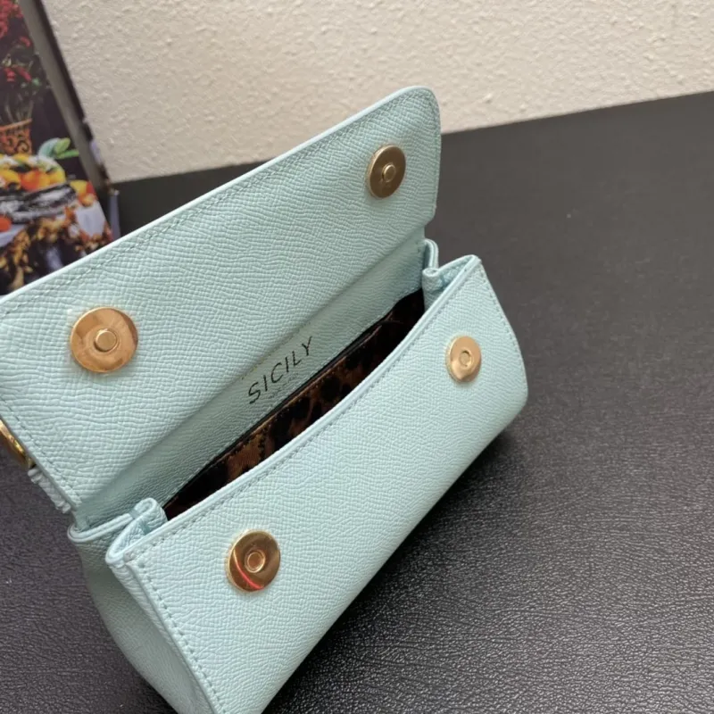 D&G Light Blue Mini Top Handle Crossbody Bag 219 - Image 7