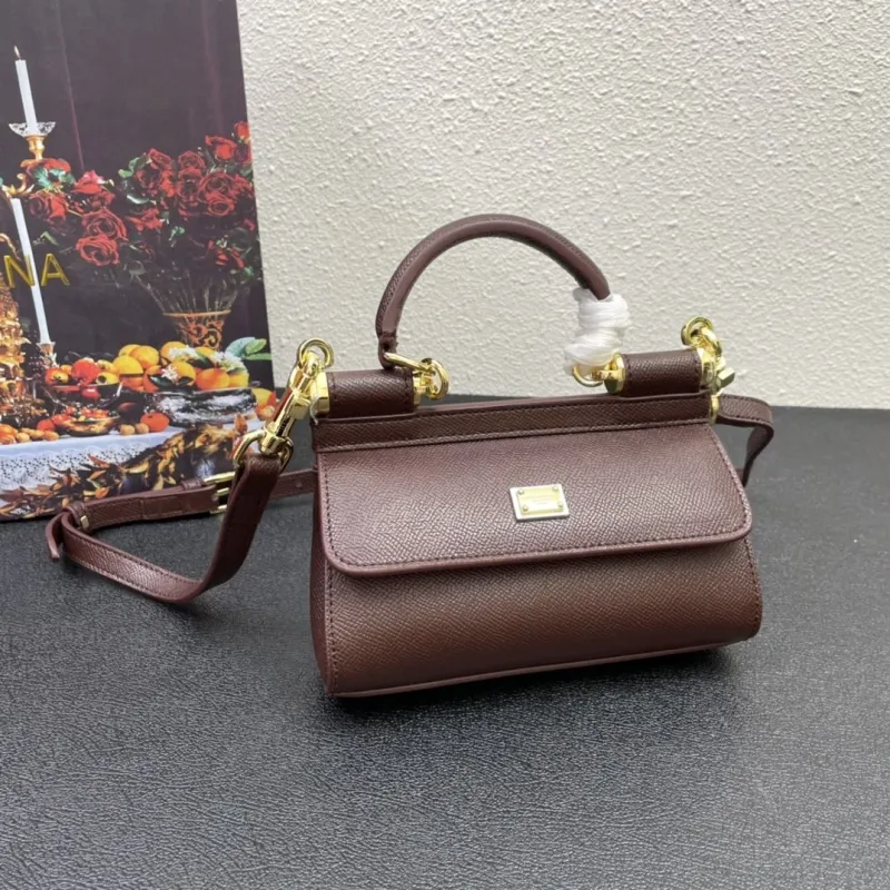 Alternative view of D&G Brown Leather Mini Crossbody Handbag 220