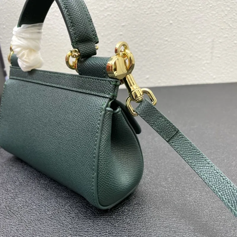 D&G Dark Green Mini Top Handle Crossbody Bag 222 - Image 4