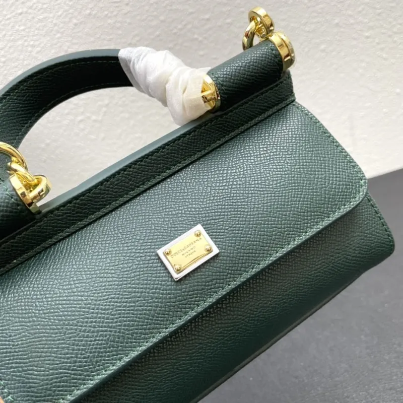 D&G Dark Green Mini Top Handle Crossbody Bag 222 - Image 5