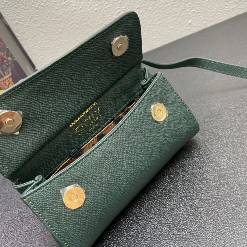 D&G Dark Green Mini Top Handle Crossbody Bag 222 - Image 8