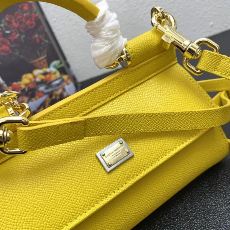 D&G Yellow Mini Top Handle Handbag 224 - Image 4