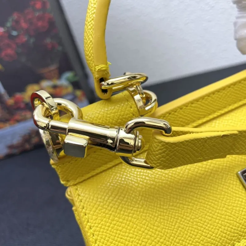 D&G Yellow Mini Top Handle Handbag 224 - Image 5