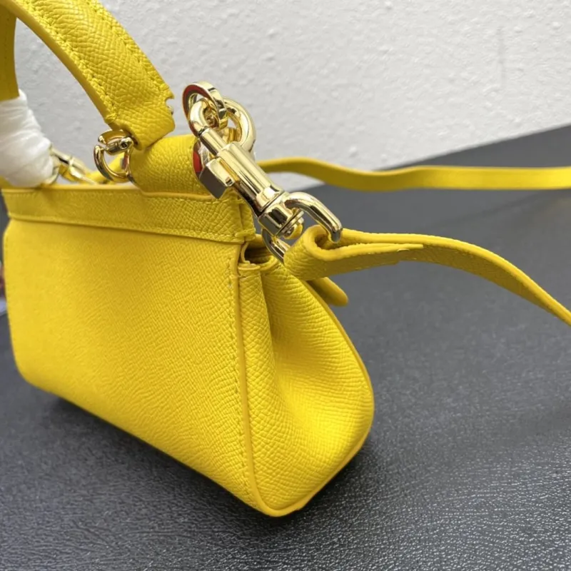 D&G Yellow Mini Top Handle Handbag 224 - Image 6