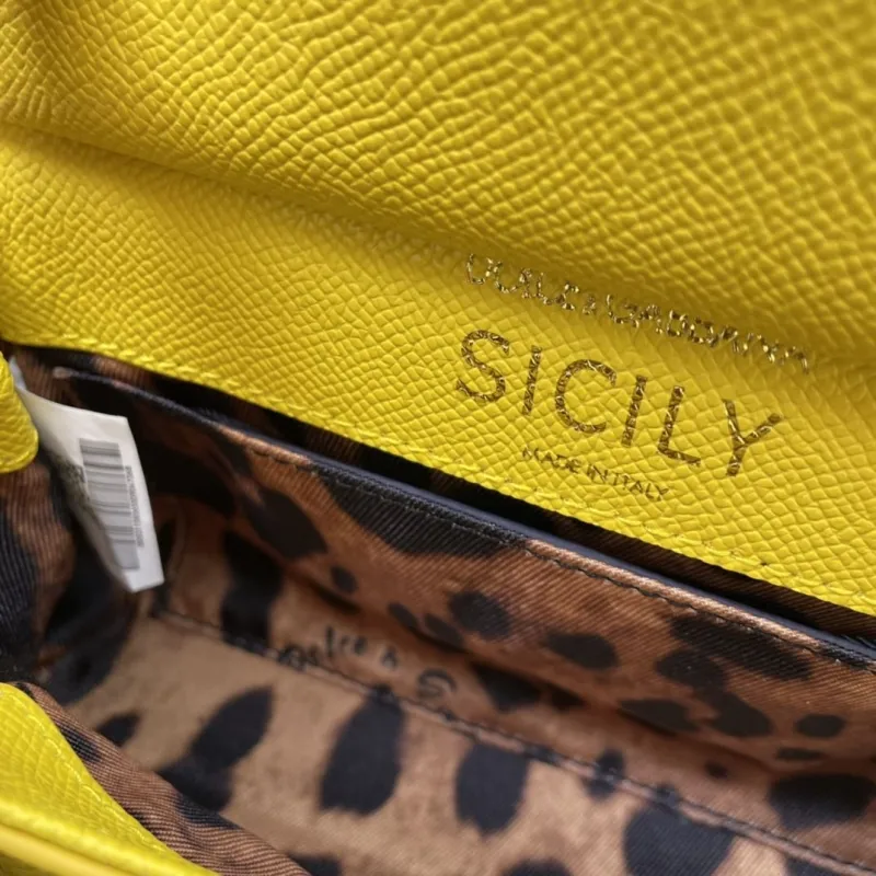 D&G Yellow Mini Top Handle Handbag 224 - Image 9