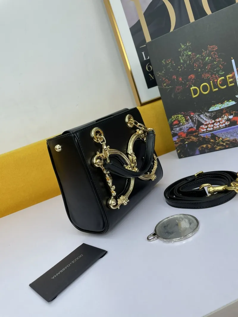 Dolce Gabbana Black Leather Handbag 229 - Image 3