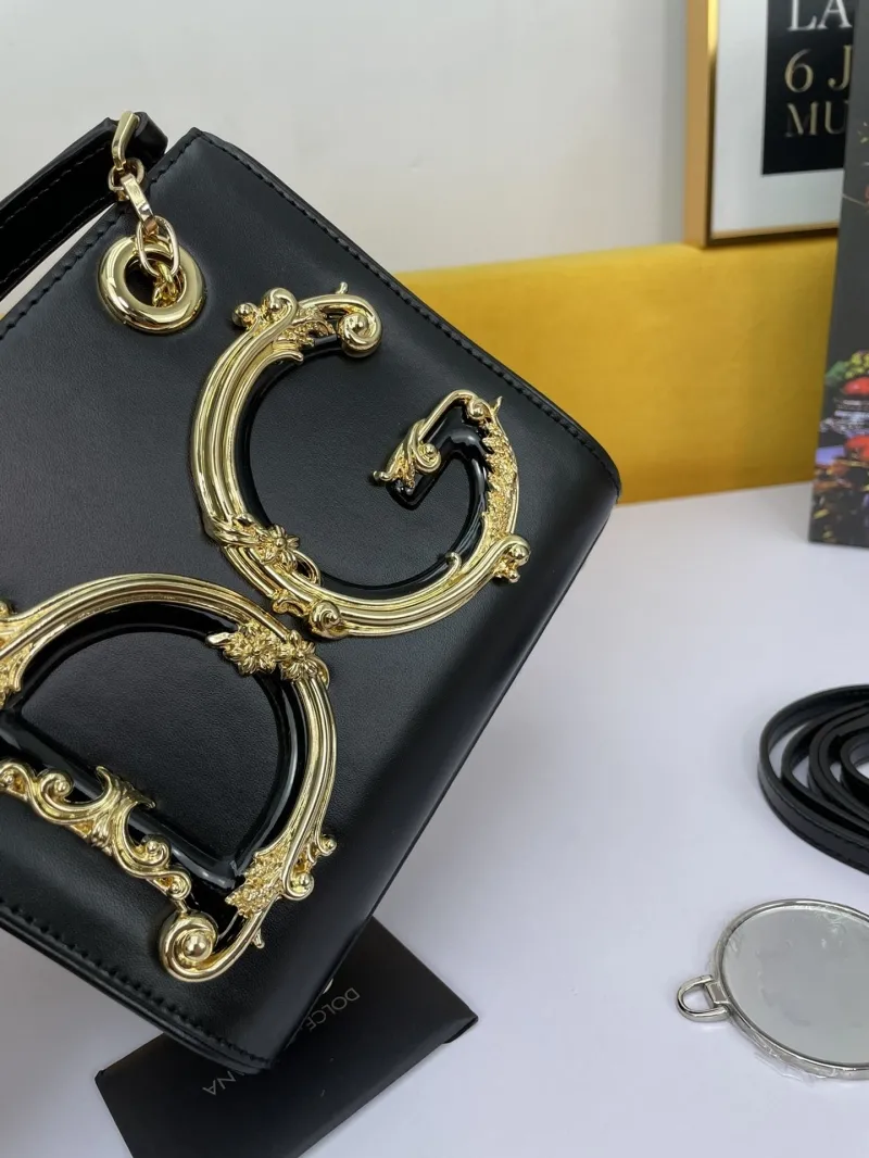 Dolce Gabbana Black Leather Handbag 229 - Image 4