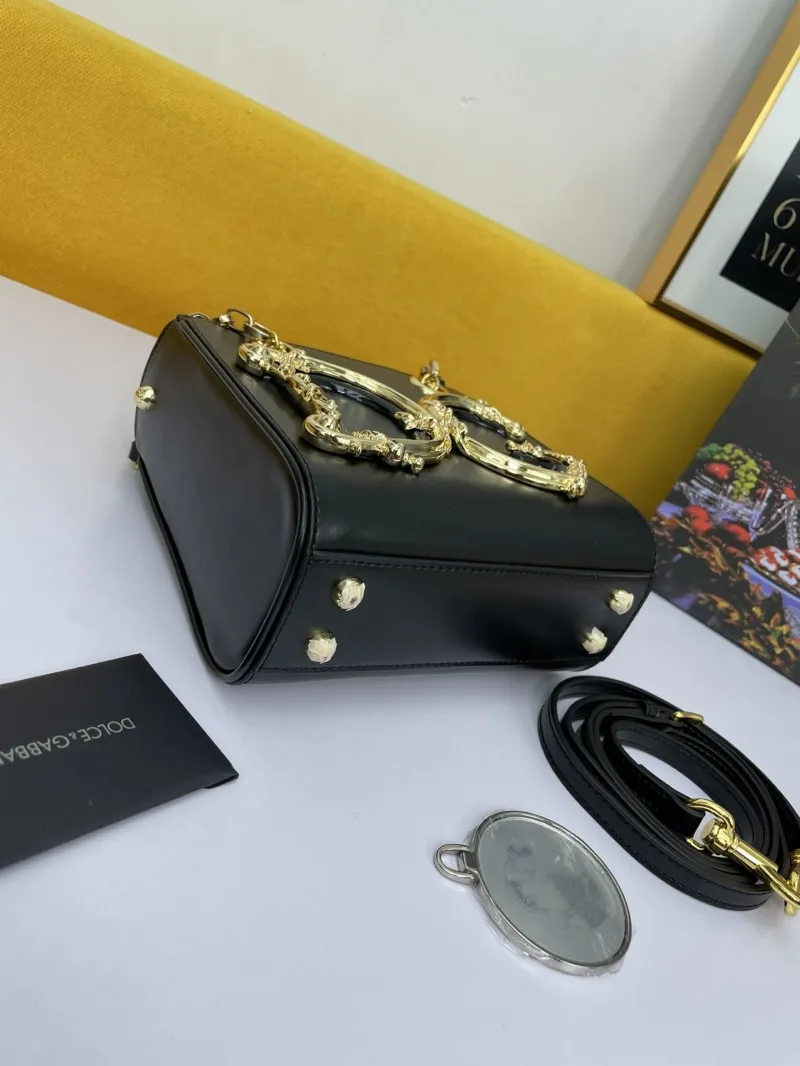 Dolce Gabbana Black Leather Handbag 229 - Image 5