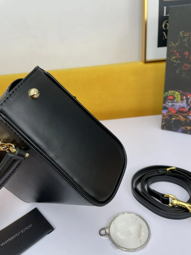 Dolce Gabbana Black Leather Handbag 229 - Image 6