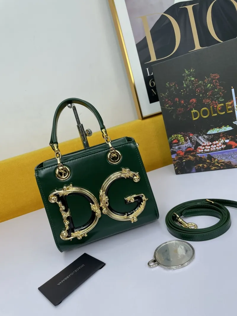 Dolce Gabbana Dark Green Leather Handbag 230