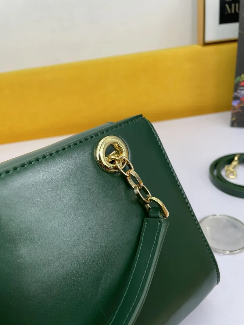 Dolce Gabbana Dark Green Leather Handbag 230 - Image 6