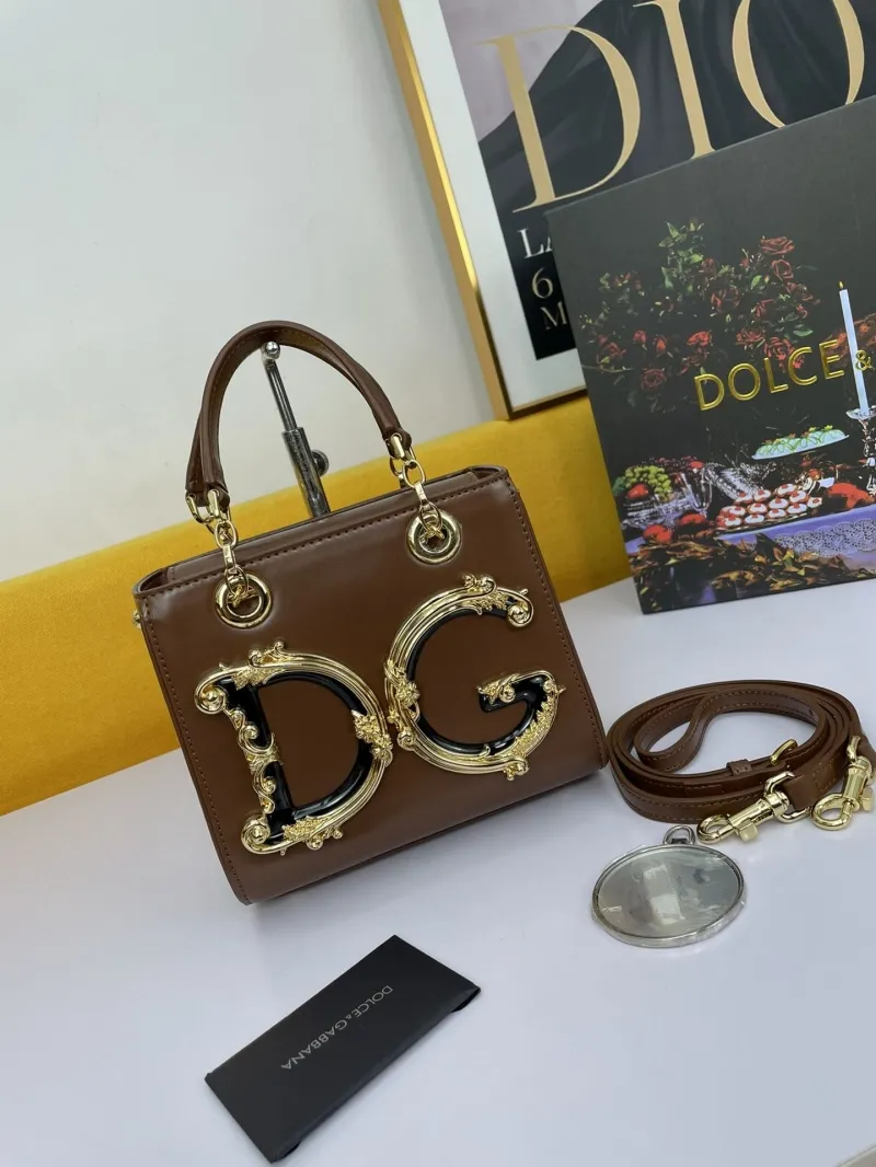 Dolce Gabbana Brown Leather Handbag