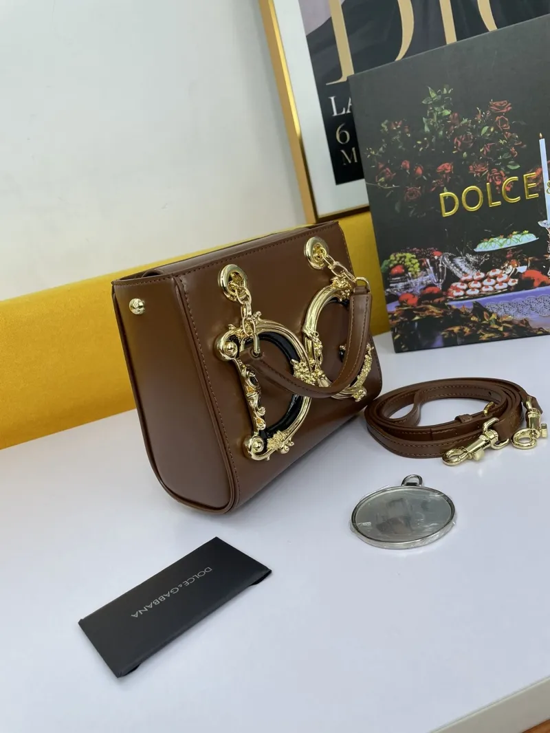 Alternative view of Dolce Gabbana Brown Leather Handbag