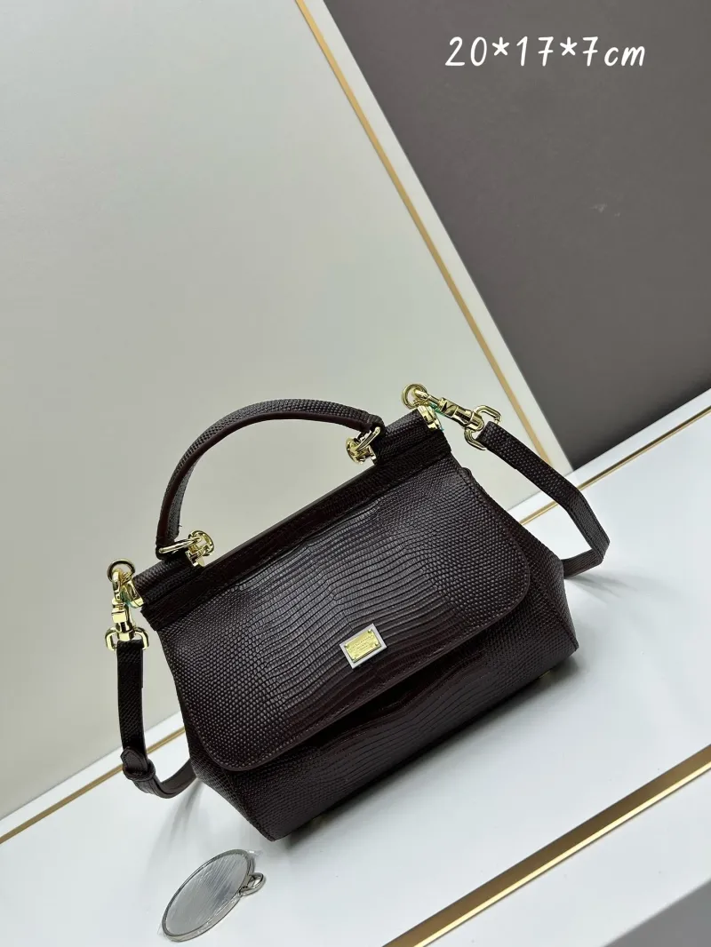 D&G Brown Lizard Crossbody Handbag 243