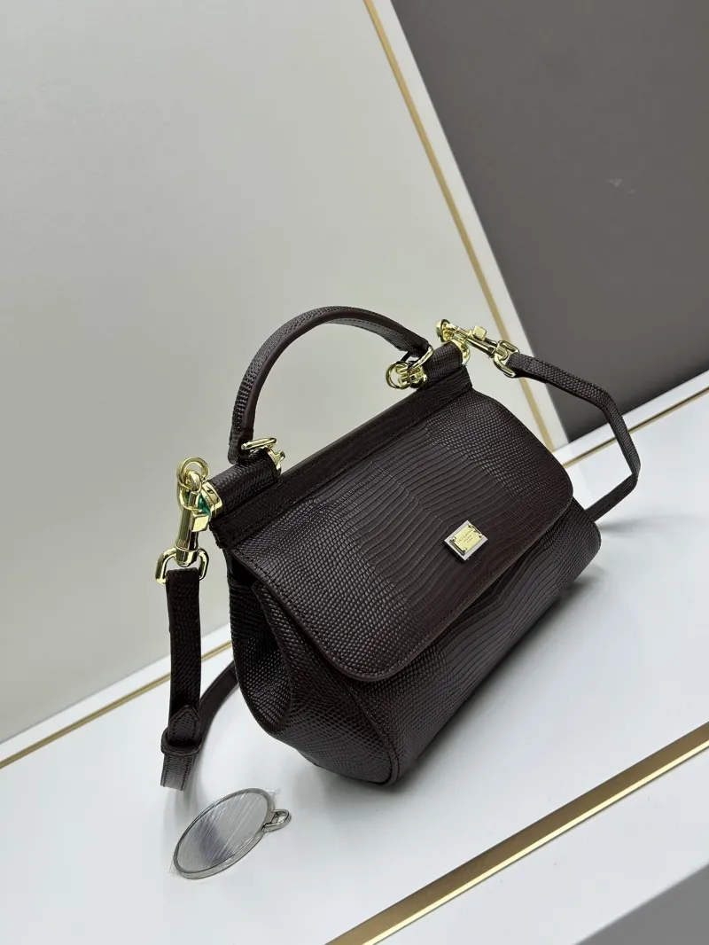 Alternative view of D&G Brown Lizard Crossbody Handbag 243