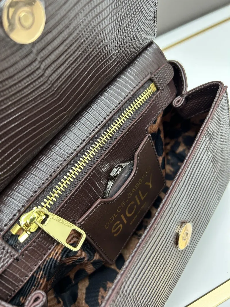 D&G Brown Lizard Crossbody Handbag 243 - Image 8