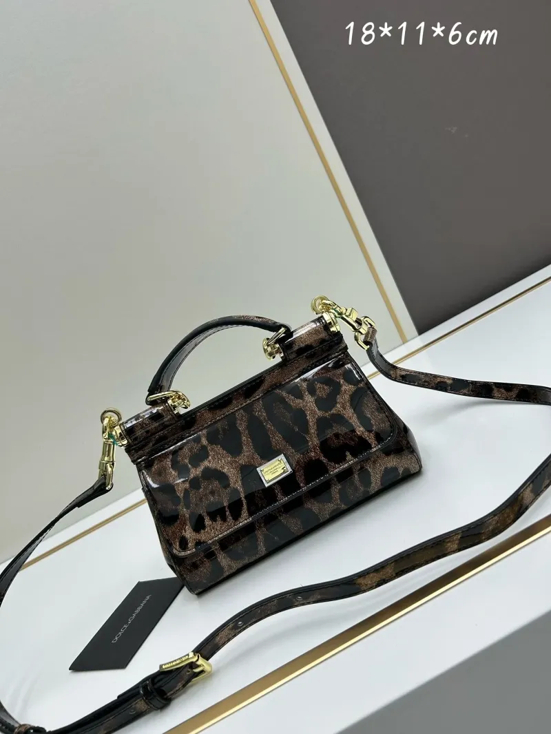Dolce Gabbana Leopard Print Mini Crossbody Handbag
