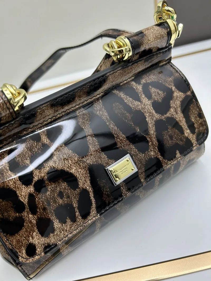 Dolce Gabbana Leopard Print Mini Crossbody Handbag - Image 4