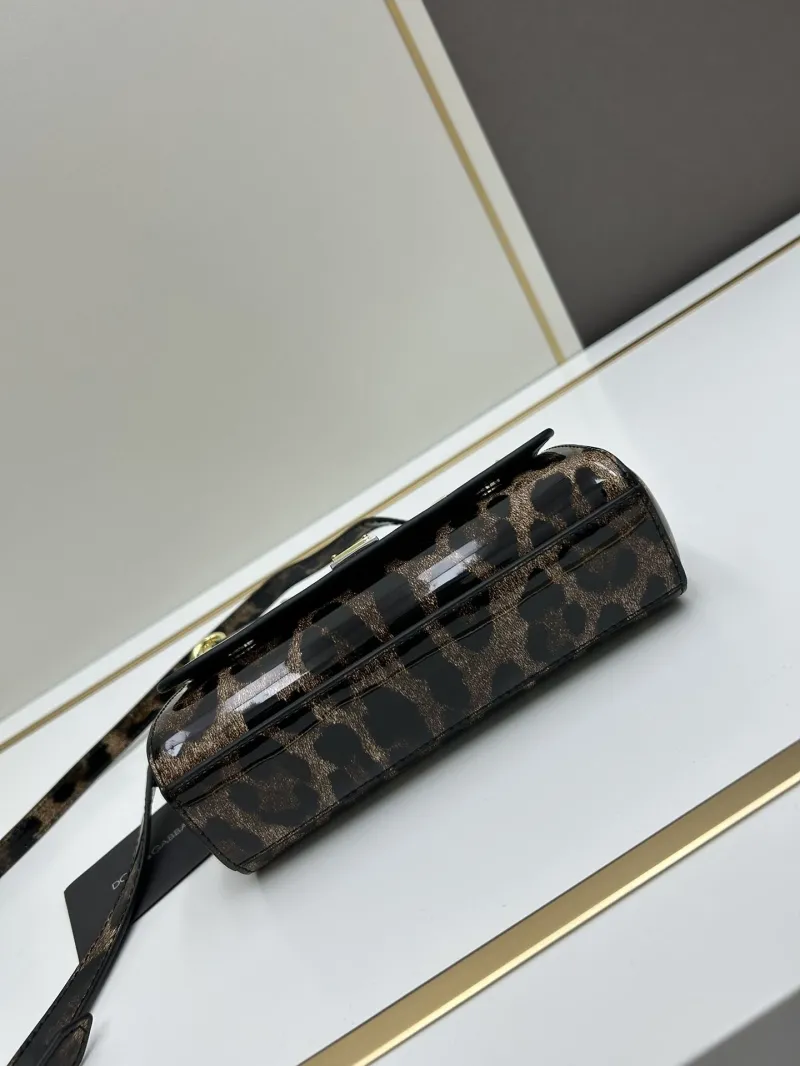 Dolce Gabbana Leopard Print Mini Crossbody Handbag - Image 5