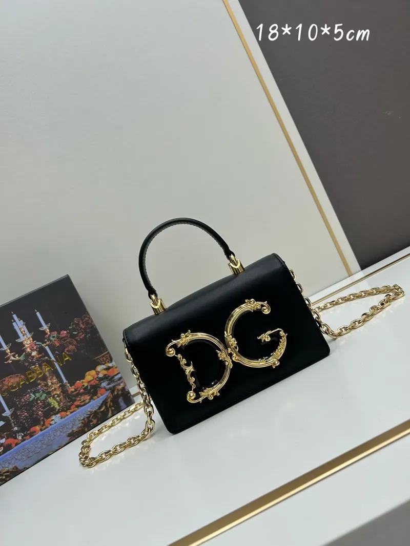 Dolce Gabbana Black Mini Chain Handbag