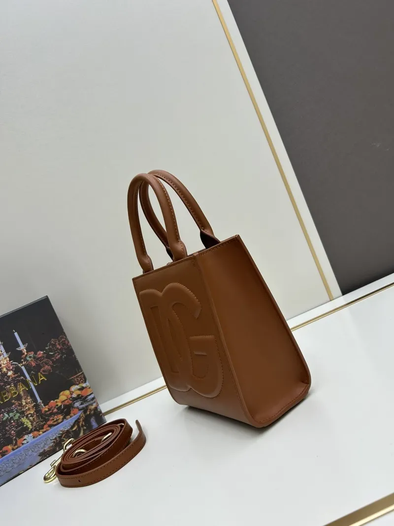 Alternative view of D&G Brown Leather Mini Tote Handbag