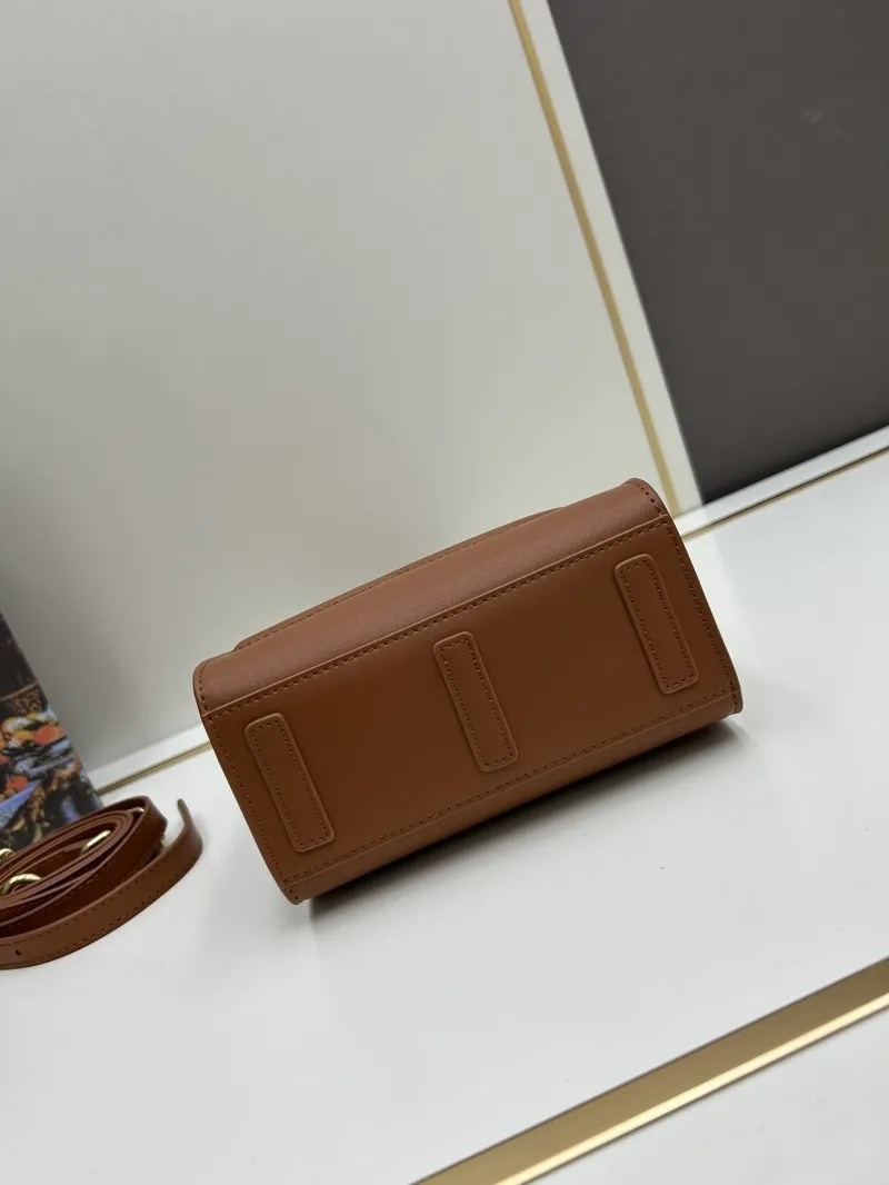D&G Brown Leather Mini Tote Handbag - Image 5