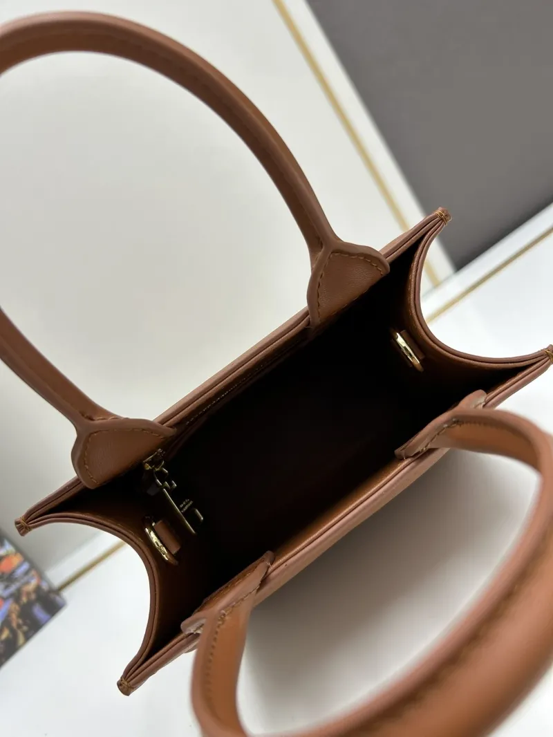 D&G Brown Leather Mini Tote Handbag - Image 7