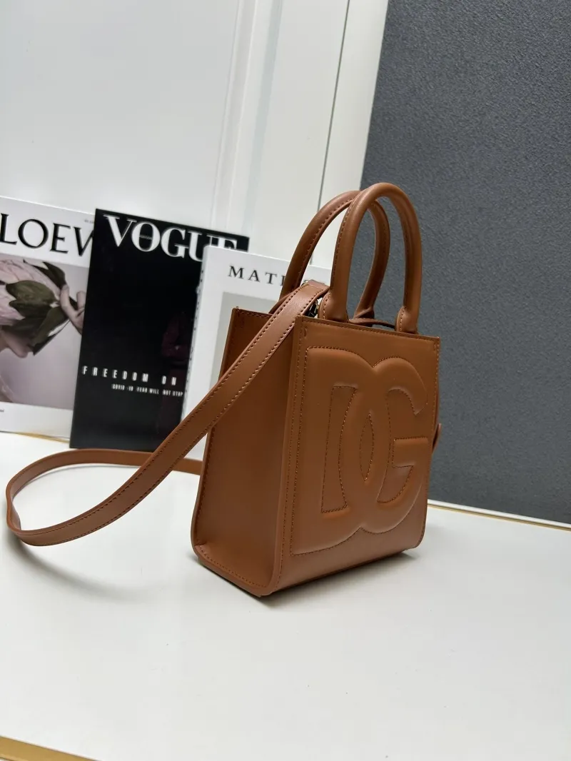 Alternative view of D&G Brown Leather Mini Tote Crossbody Bag 280