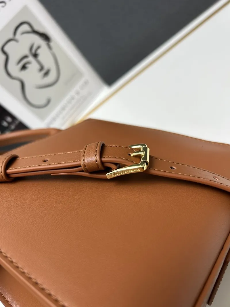 D&G Brown Leather Mini Tote Crossbody Bag 280 - Image 5