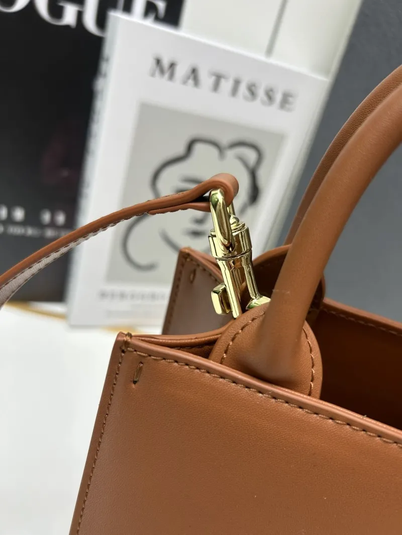 D&G Brown Leather Mini Tote Crossbody Bag 280 - Image 6