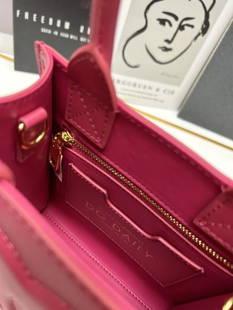 D&G Pink Mini Tote Crossbody Bag 282 - Image 9