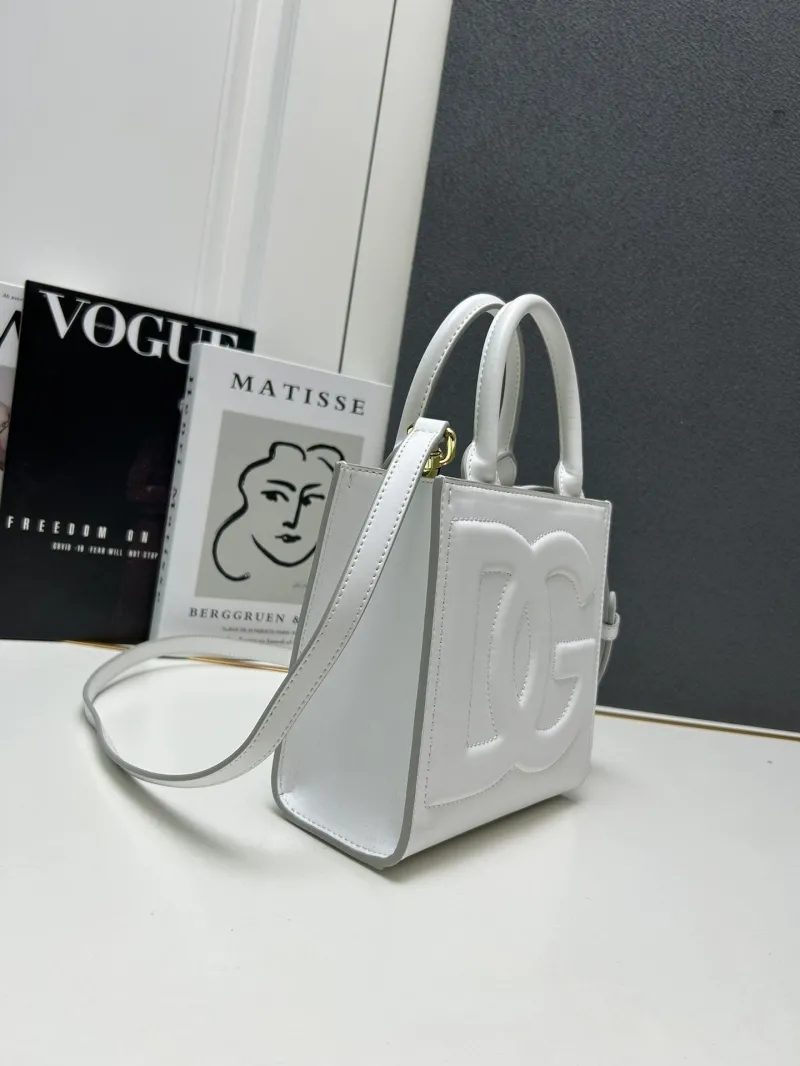D&G White Mini Tote Crossbody Bag 283 - Image 3
