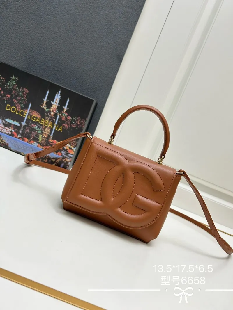 Dolce & Gabbana Brown Leather Crossbody Handbag Model 6658