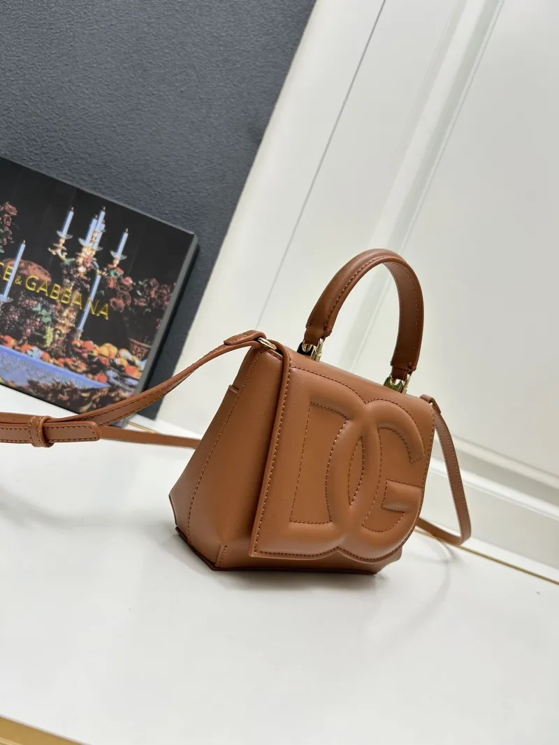 Dolce & Gabbana Brown Leather Crossbody Handbag Model 6658 - Image 3