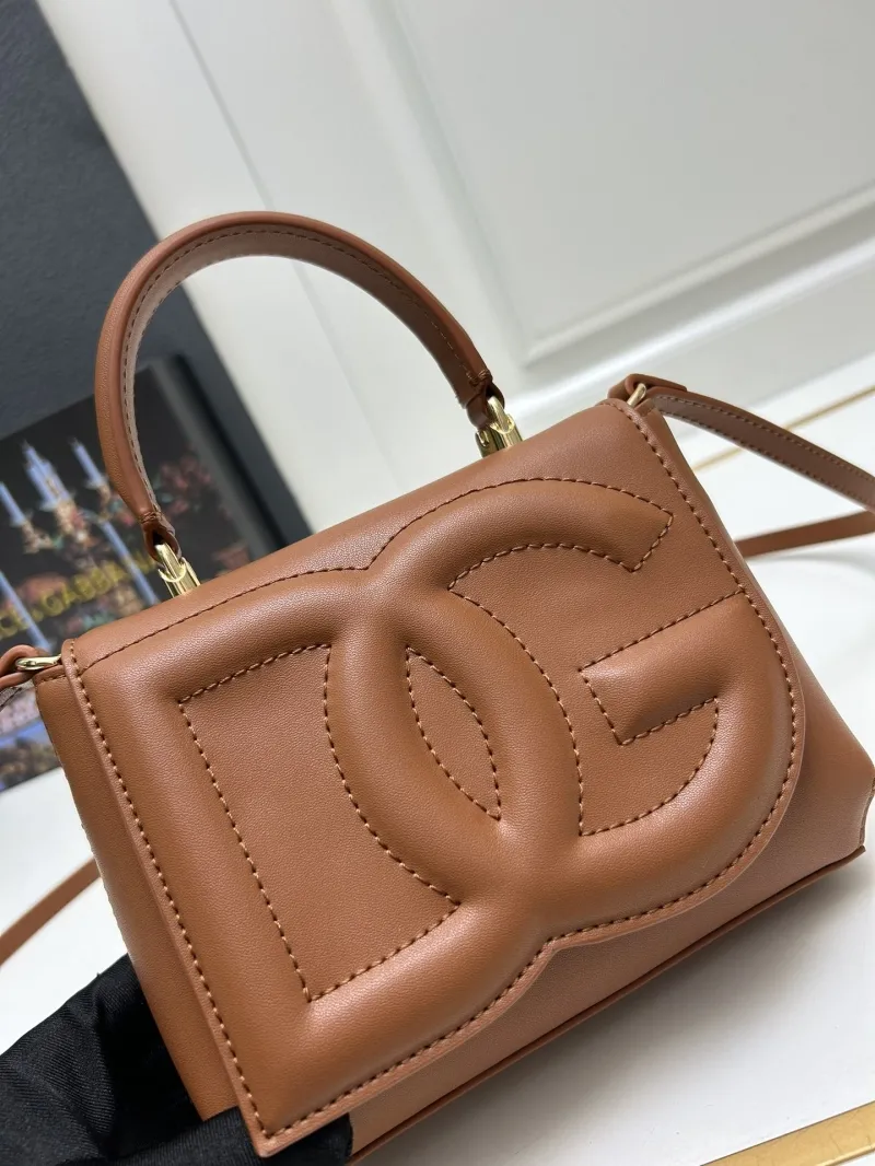 Dolce & Gabbana Brown Leather Crossbody Handbag Model 6658 - Image 4