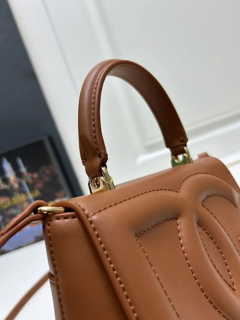 Dolce & Gabbana Brown Leather Crossbody Handbag Model 6658 - Image 5