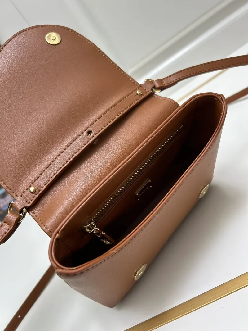 Dolce & Gabbana Brown Leather Crossbody Handbag Model 6658 - Image 8
