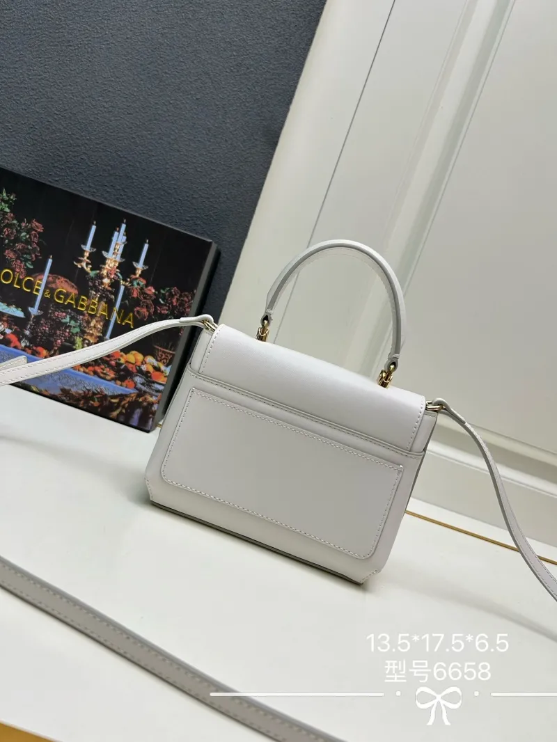 Alternative view of Dolce & Gabbana White Leather Handbag 6658