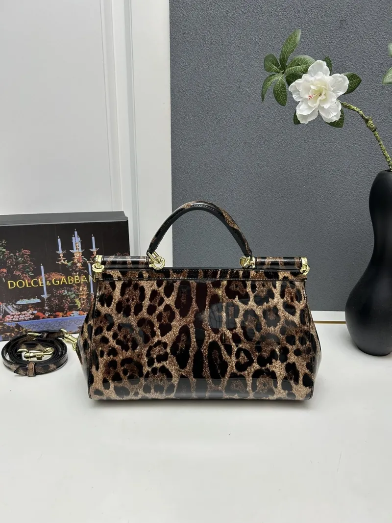 Alternative view of Dolce & Gabbana Leopard Print Patent Leather Handbag 293