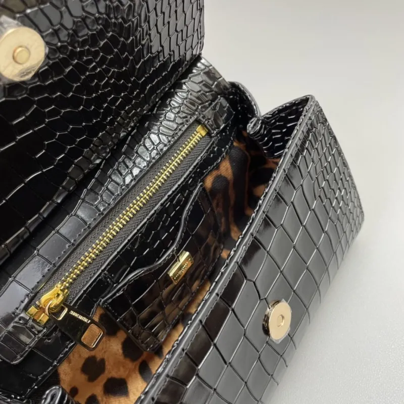 Dolce & Gabbana Black Crocodile Handle Bag 319 - Image 9