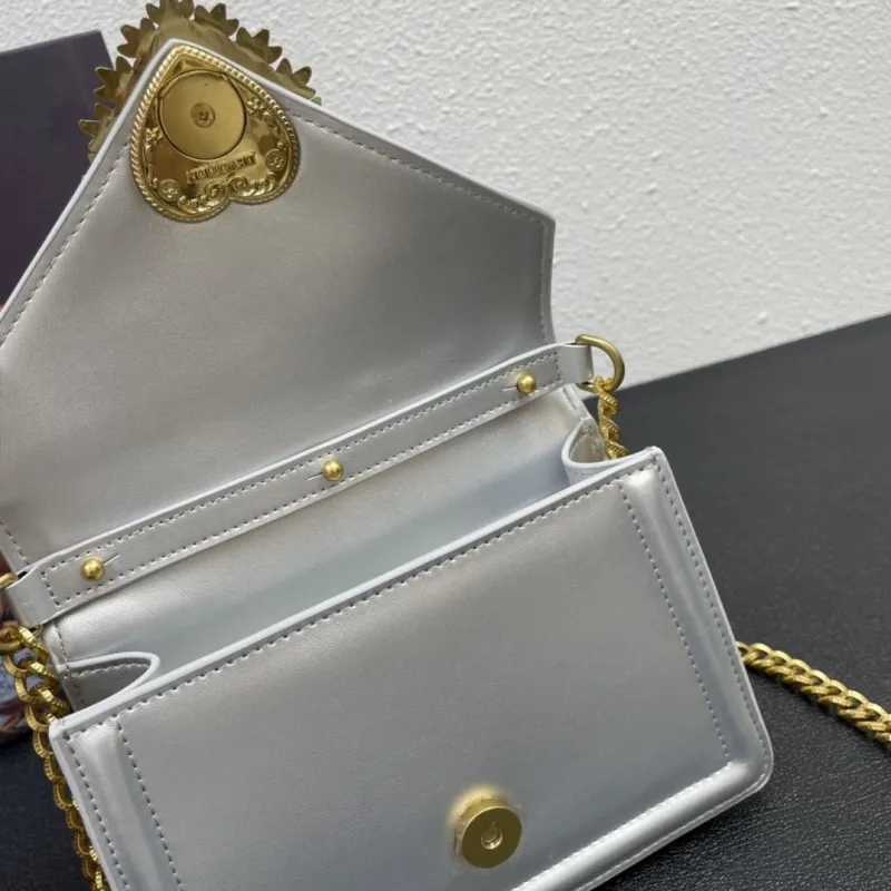 D&G Silver Handbag 323 Chain Crossbody Bag - Image 8