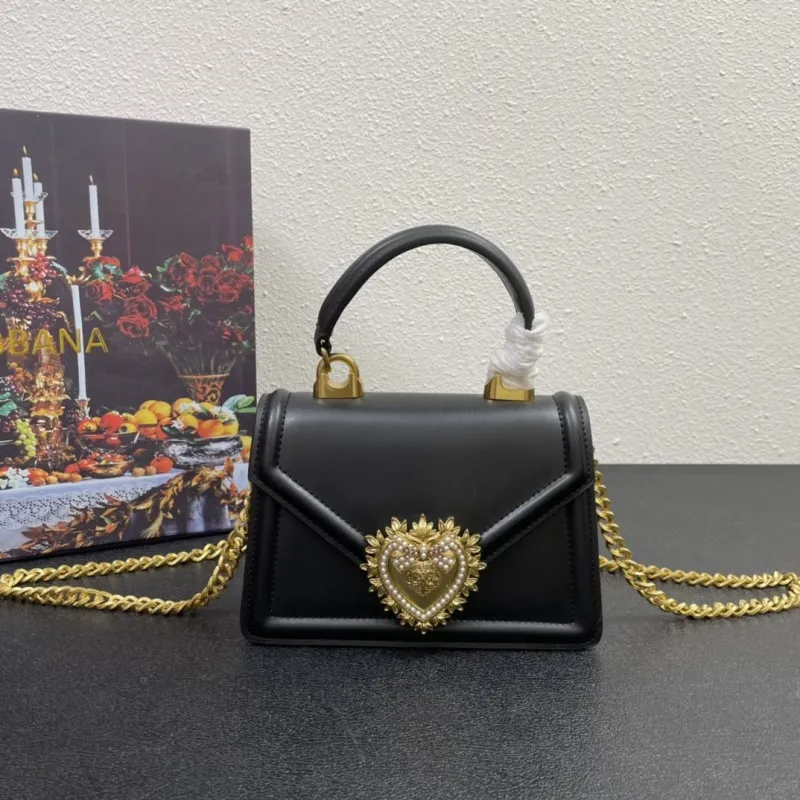 Dolce & Gabbana Black Mini Chain Handbag 324