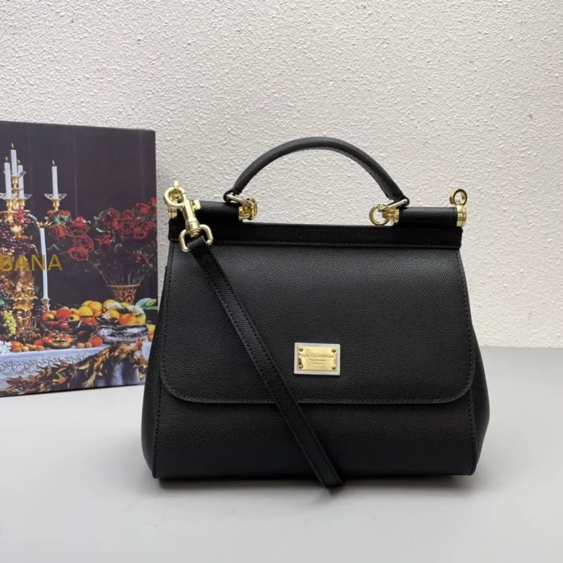 Dolce Gabbana Black Leather Handbag 332