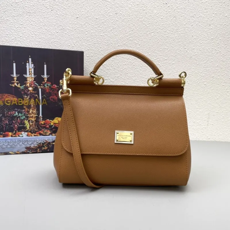 Dolce Gabbana Brown Leather Handbag 334