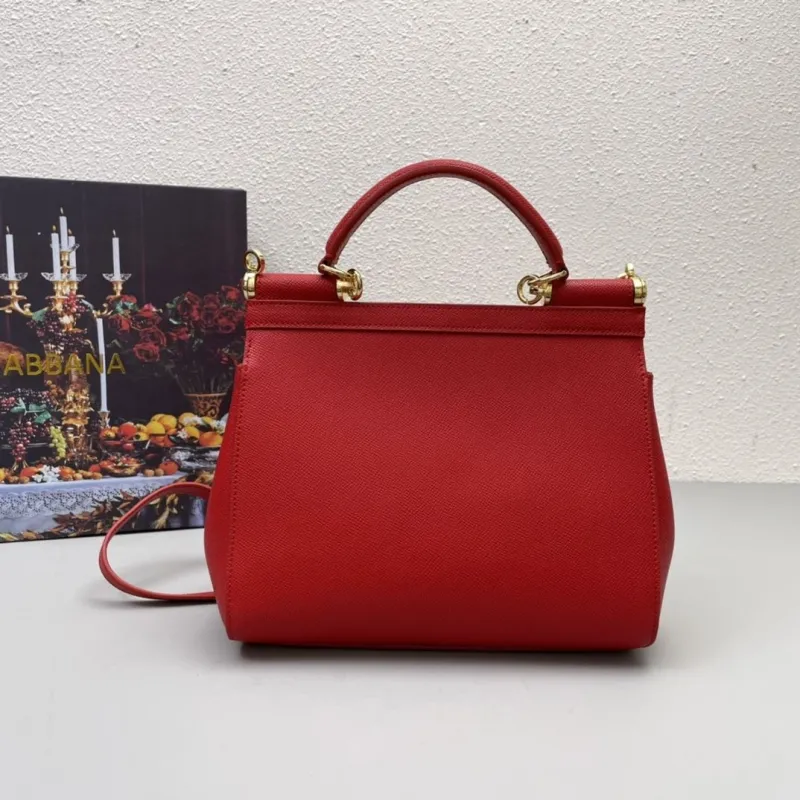 Alternative view of Dolce Gabbana Red Leather Handbag 335