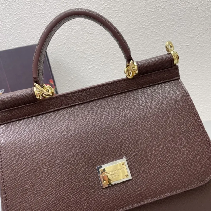 D&G Brown Leather Handbag 343 - Image 4