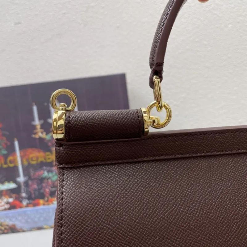 D&G Brown Leather Handbag 343 - Image 5
