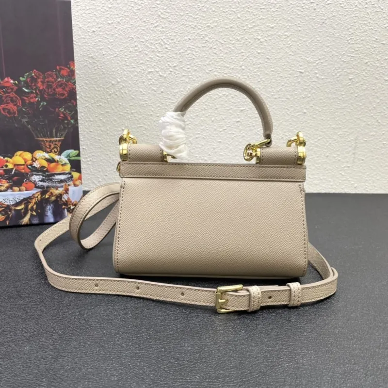 D&G Taupe Mini Top Handle Crossbody Bag 349 - Image 3