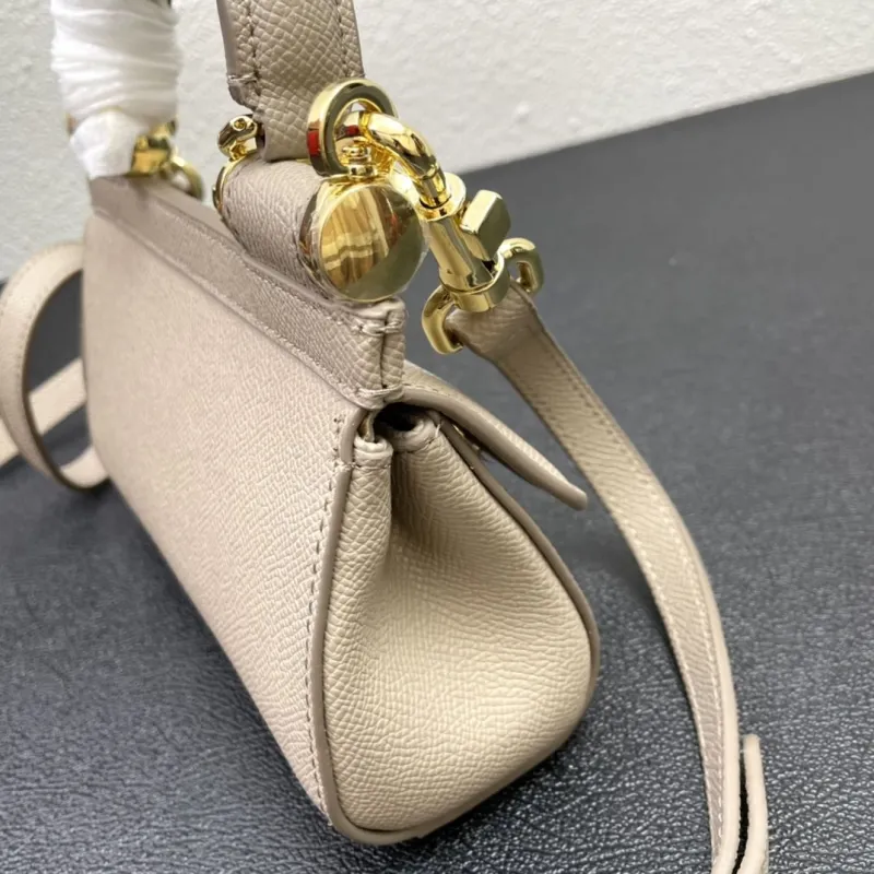 D&G Taupe Mini Top Handle Crossbody Bag 349 - Image 4