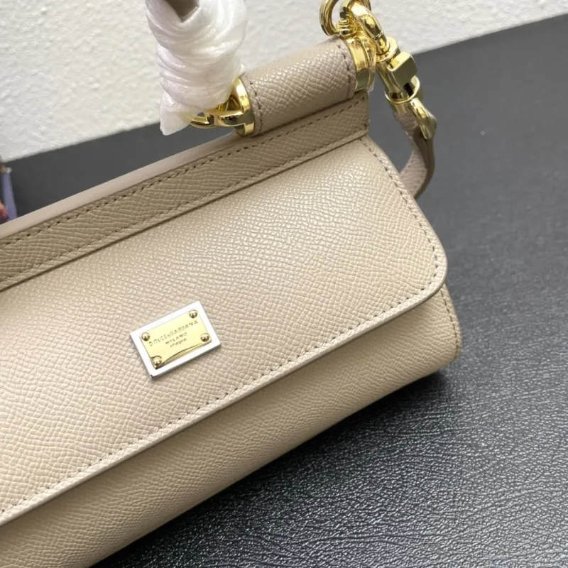 D&G Taupe Mini Top Handle Crossbody Bag 349 - Image 5